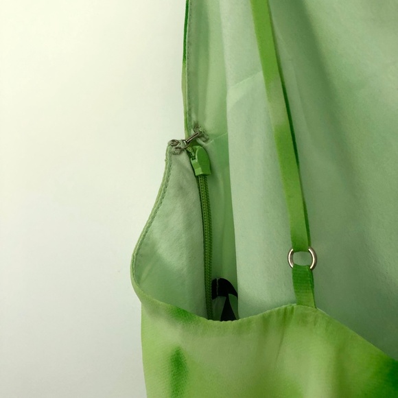 Revolve h:ours Fidelity Ruched Mini Dress Green Tie Dye Y2K Size Small - Picture 11 of 14